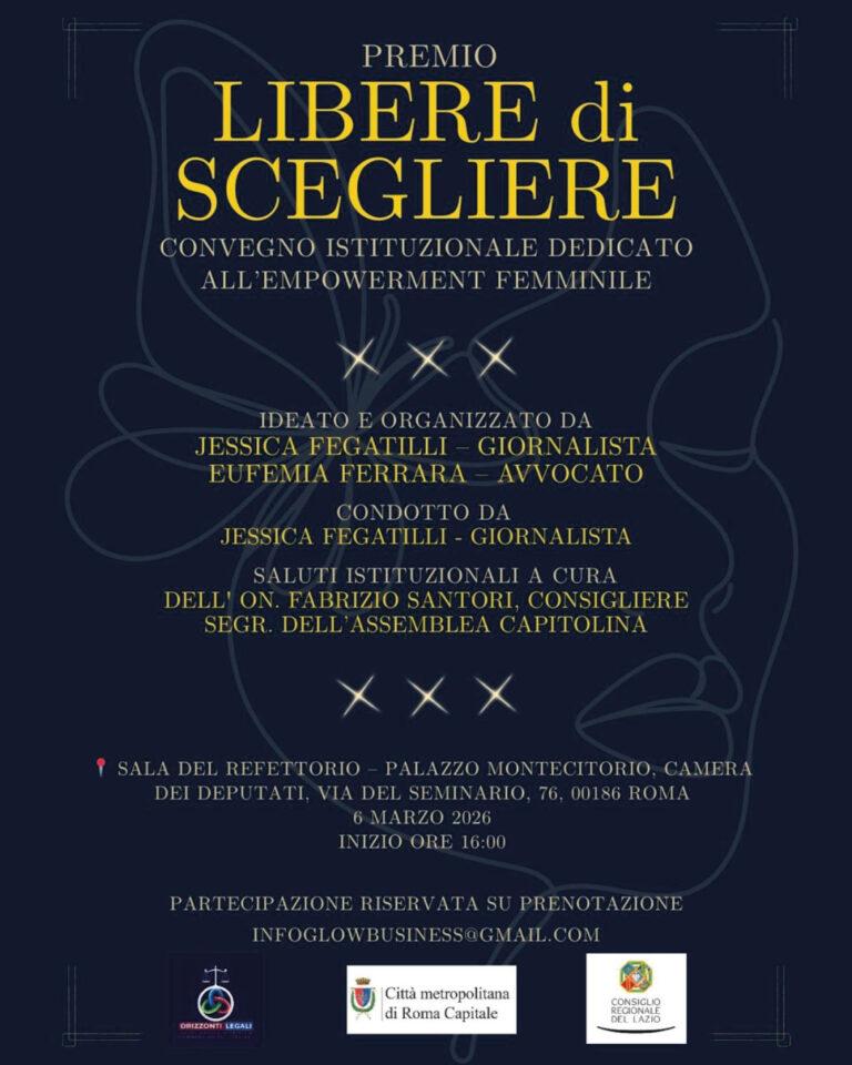 ROMA: alla Camera dei Deputati il Premio “Libere di Scegliere”